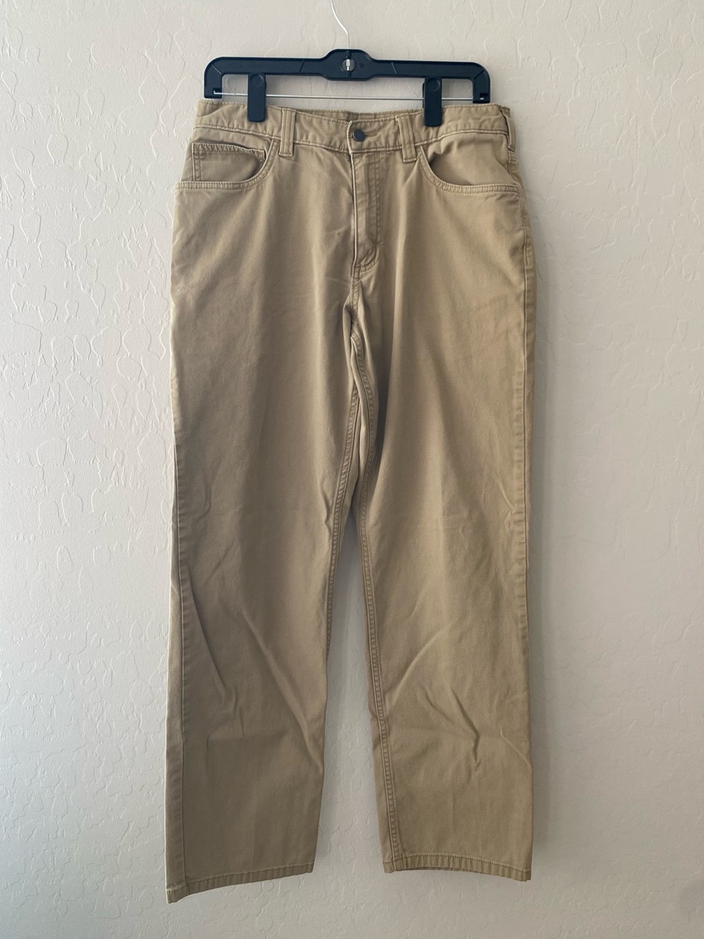 Carhartt 102517 Work Pants Canvas Rugged Flex Relaxed Fit Tan Khaki 33x32 Mens